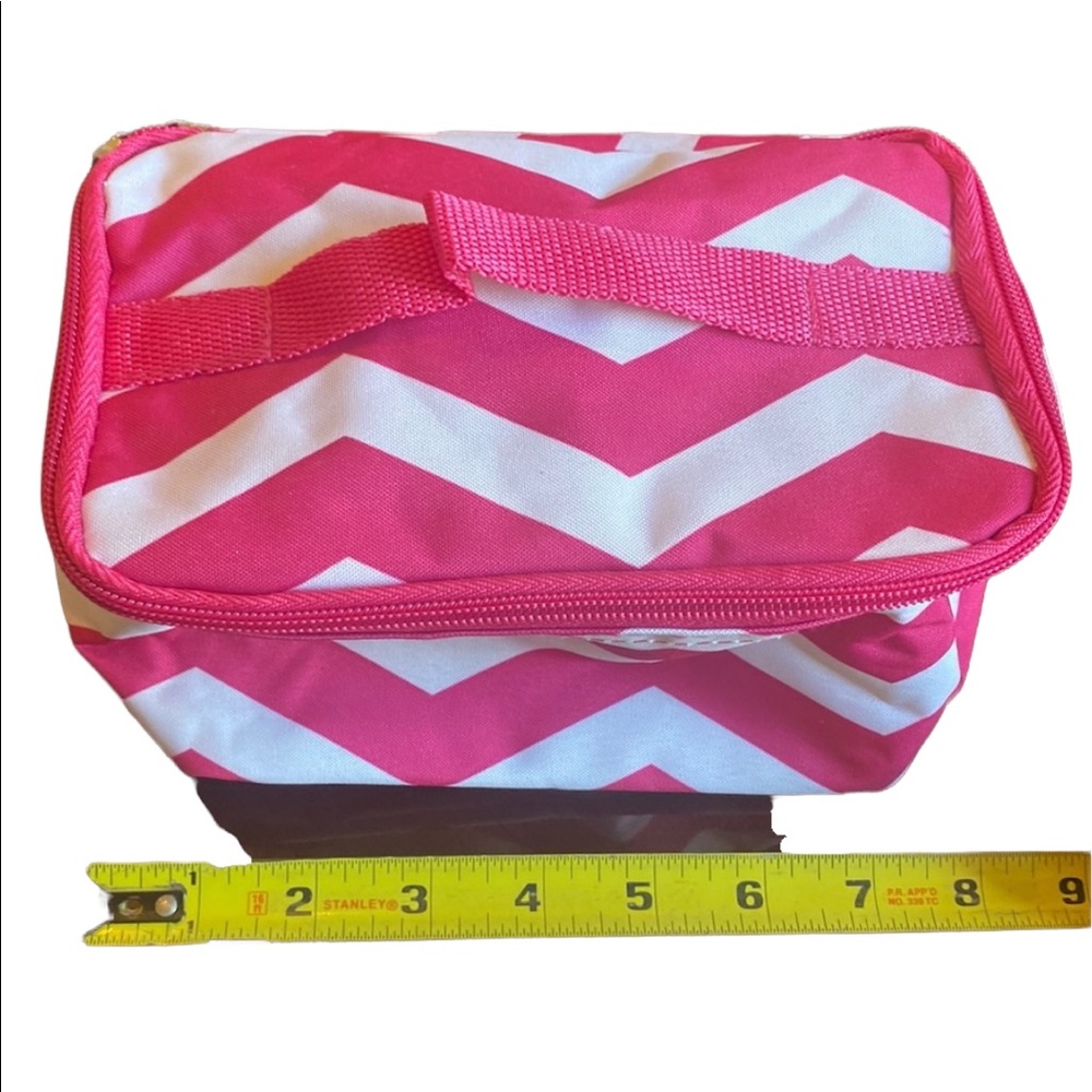 Multi Use Pink and White Chevron Bag